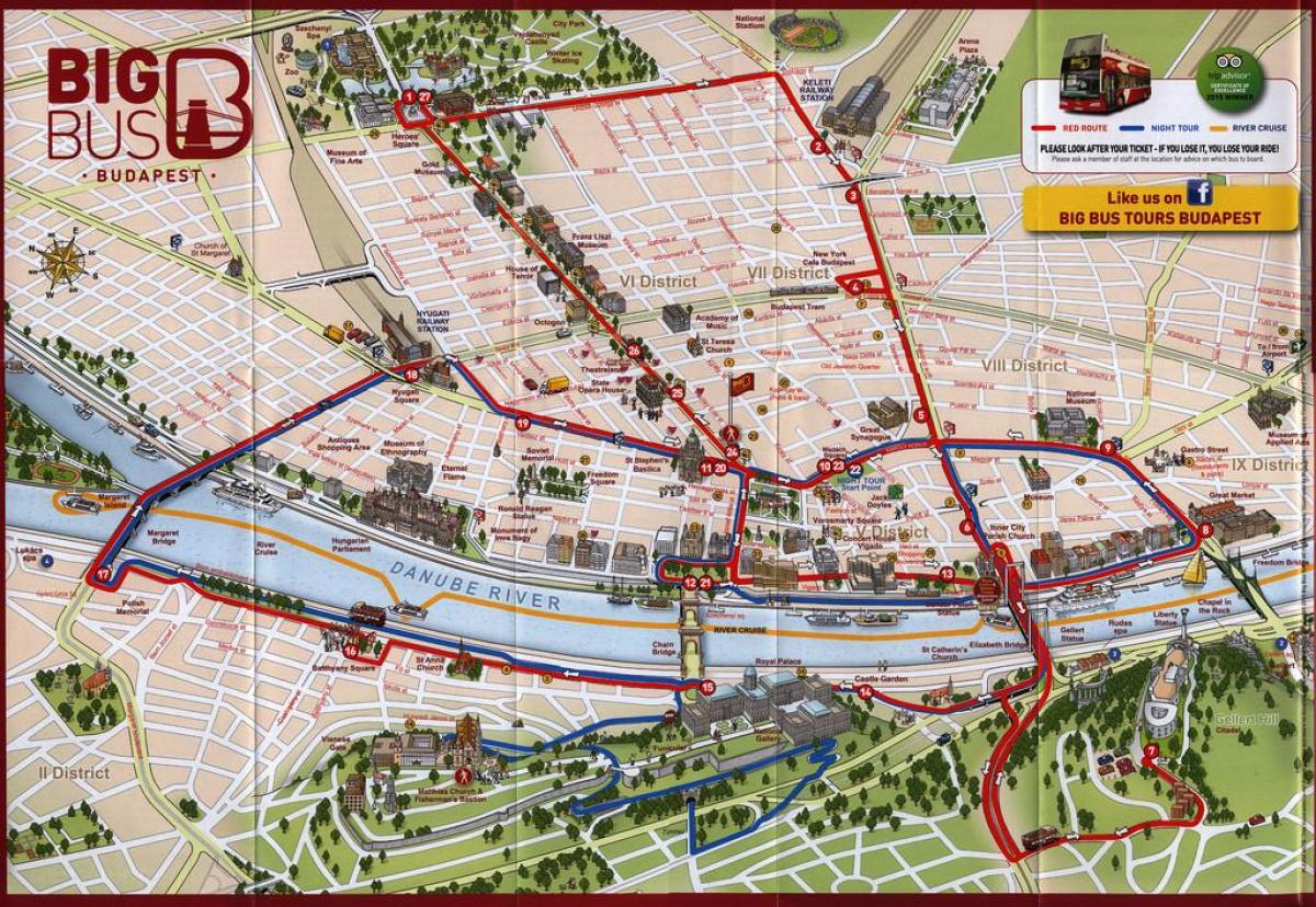 big autobus turne në budapest hartë