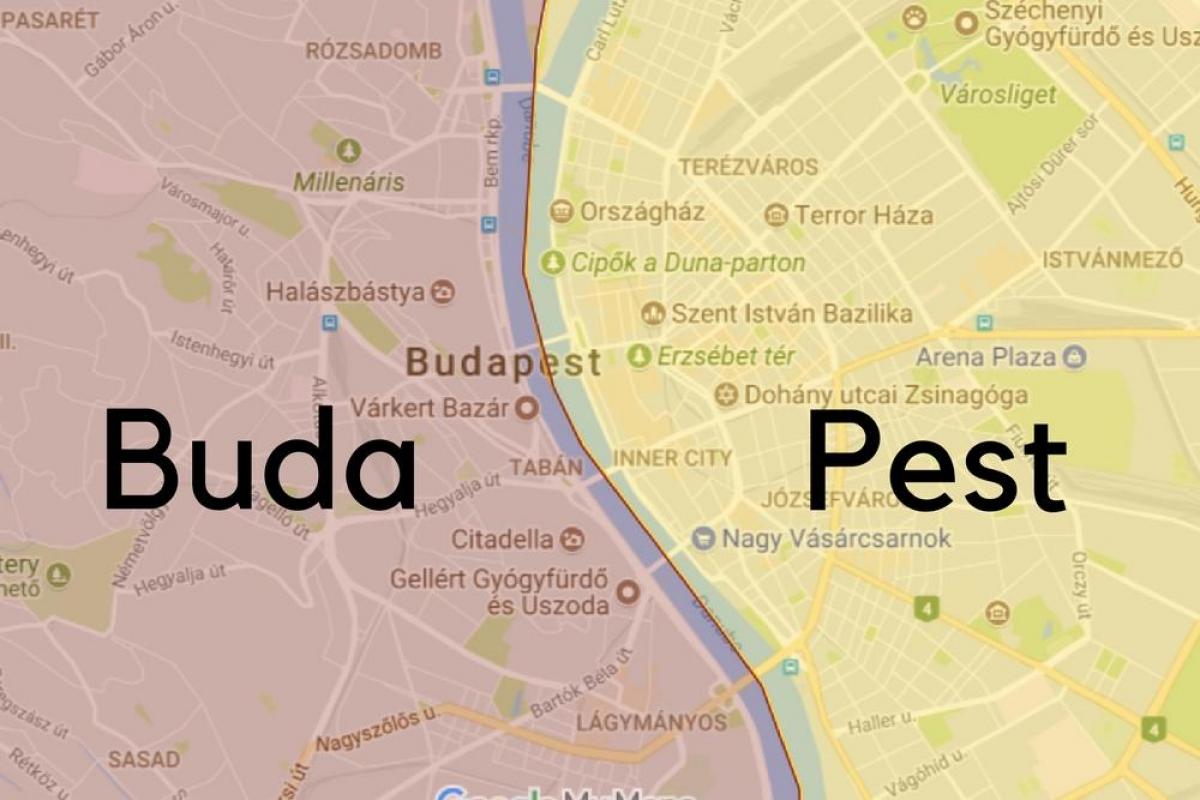 buda hungari hartë