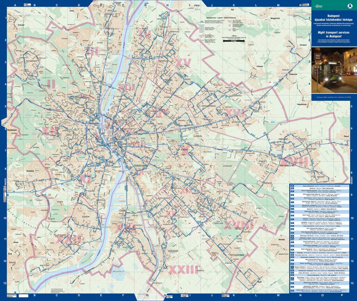 budapest natë autobus hartë