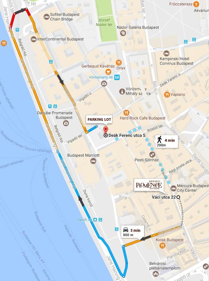 harta e budapest garazh parkimi