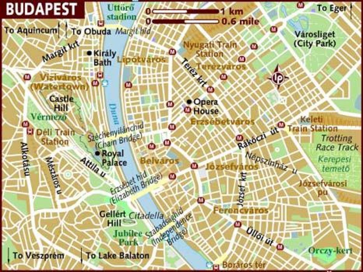 hartë të qytetit në budapest, hungari