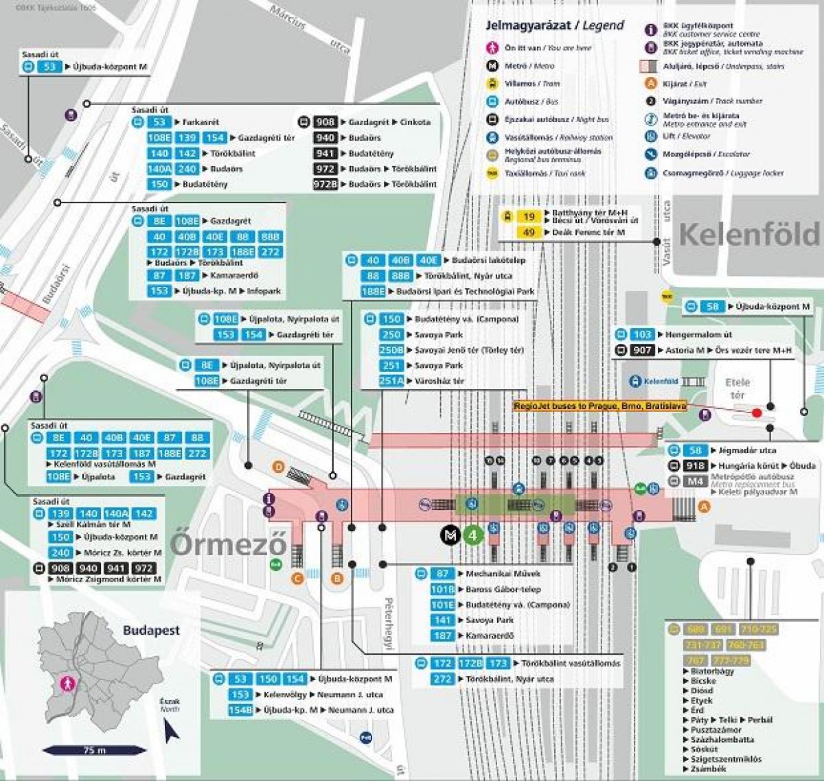harta e budapest kelenfoe stacioni