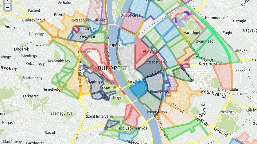 e parkimit, zonat budapest hartë