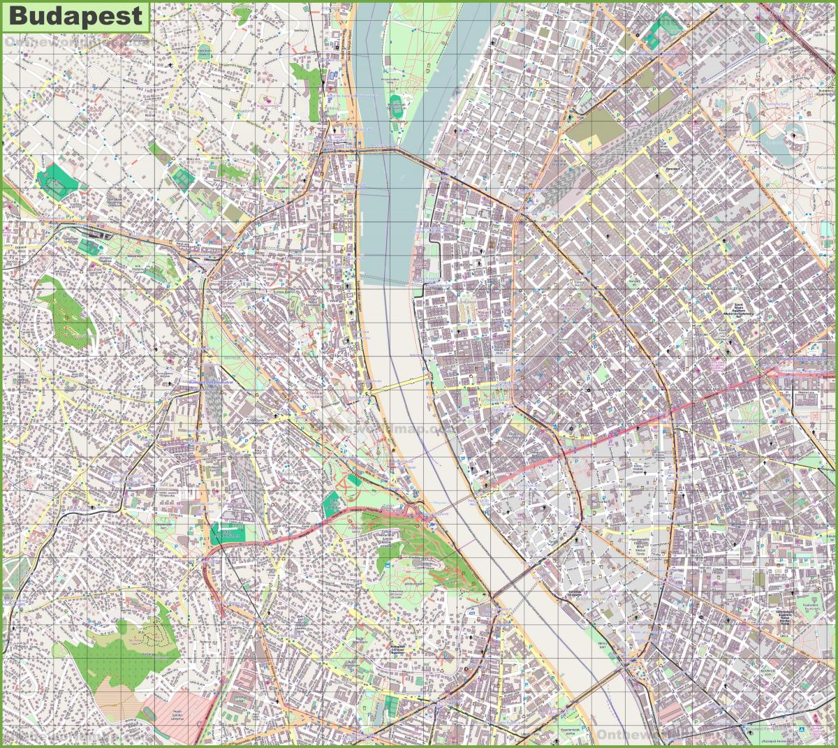 street map në budapest, hungari