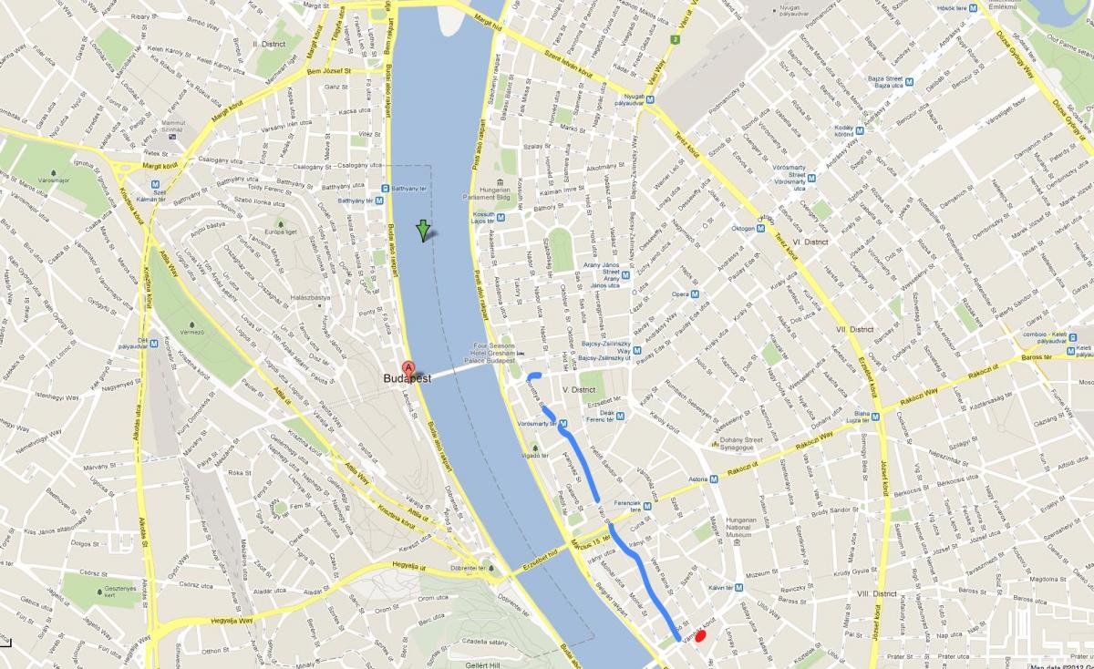 harta e street vaci budapest