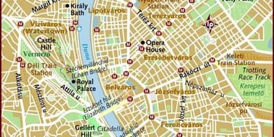 Hartë të qytetit në budapest, hungari