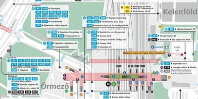 Harta e budapest kelenfoe stacioni