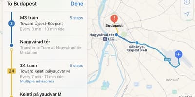 Budapest kelenfold stacioni i trenit hartë