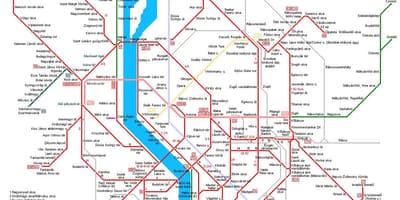 Treni linjat budapest hartë