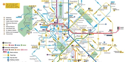 Harta e budapest transportit publik
